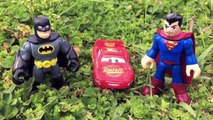 Disney Pixar Cars Lightning McQueen, Imaginext Superman Rescues Disney Frozen Mater, Mr Fr