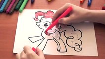 My Little Pony New Coloring Pages for Kids Colors Pinkie Pie Coloring colored markers felt pens