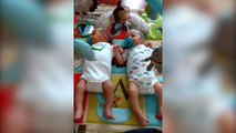 Twin Babies Share Hiccups