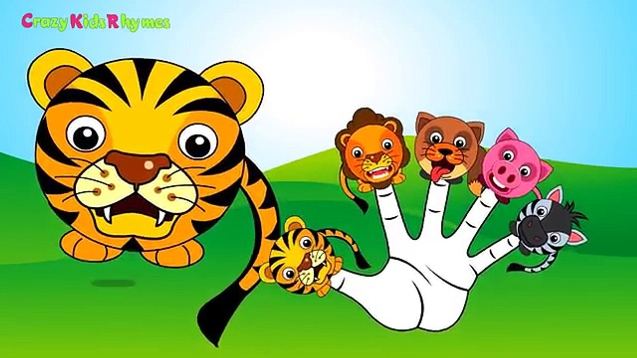 Animals Cartoons Finger Family Children Nursery Rhymes | Animals Finger Family Rhymes for