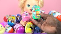 Baby Doll Bath time 20 SURPRISE EGG Babie Kinder Shopkins Inside Out Disney Frozen C