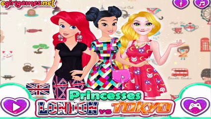 Las princesas de Londres vs Tokyo Disney de la Princesa Ariel, Rapunzel Y Jazmín Juego de Vestir