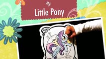 Learning Colors with My Little Pony Coloring Book using Crayola Crayons