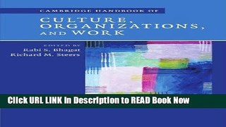 [DOWNLOAD] Cambridge Handbook of Culture, Organizations, and Work Full Online