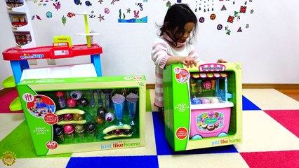 アイスクリーム屋さんごっこで遊んだよ☆ジャストライクホーム☆おもちゃ おままごと お店屋さん himawari-CH-dzHw2iJ5Eds