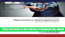 [Read Book] Operations Management: Concepts and Techniques Mobi