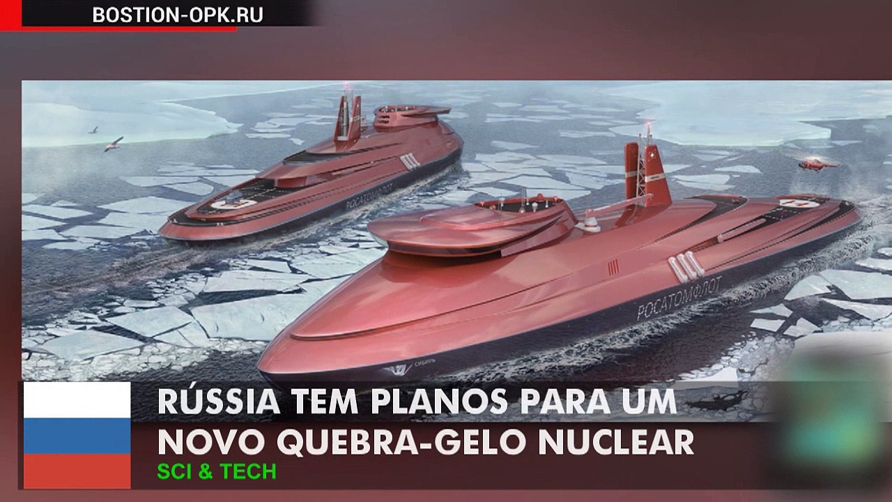 Rússia está construindo um novo quebra-gelo nuclear.