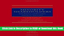 PDF [FREE] DOWNLOAD Minority Shareholders: Law, Practice and Procedure Read Online