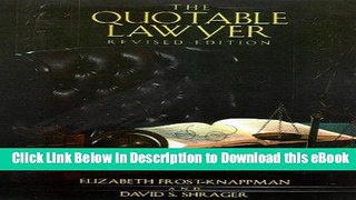 [Read Book] The Quotable Lawyer Mobi