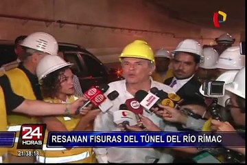 Resanan fisuras del túnel del proyecto Línea Amarilla