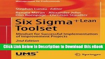 [Read Book] Six Sigma Lean Toolset Kindle