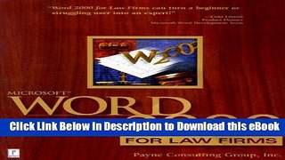 [Read Book] Microsoft Word 2000 for Law Firms (Miscellaneous) Kindle