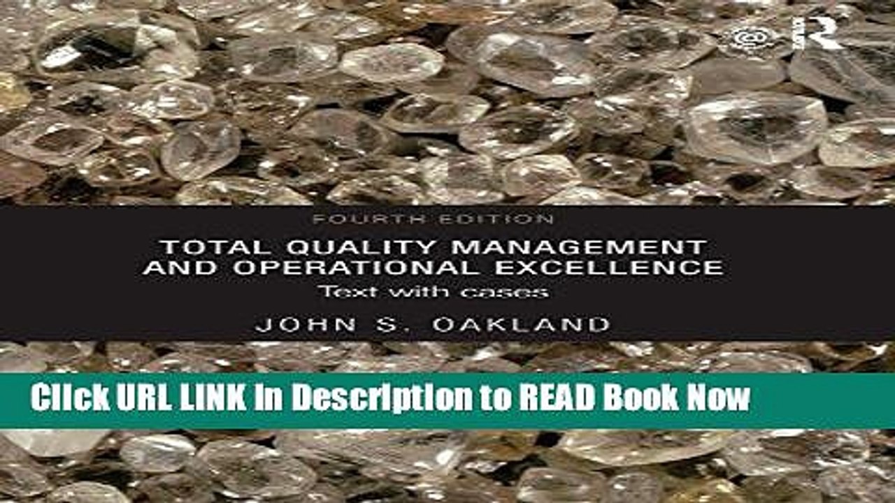 [DOWNLOAD] Total Quality Management and Operational Excellence: Text with Cases Full Online
