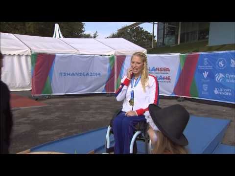 Women's 800m T53 | Victory Ceremony | 2014 IPC Athletics European Championships Swansea