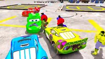 Hulk Colors Nursery Rhymes Lightning McQueen Costume Colors Hulk Children Songs with Action Kids Vd