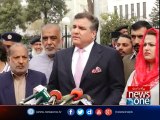 Daniyal Aziz talks to media over Panama Leaks Case