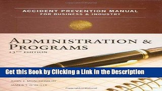 Download Book [PDF] Accident Prevention Manual for Business   Industry: Administration and