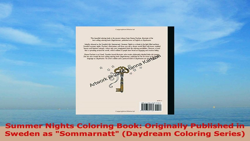 read online summer nights coloring book originally published in sweden as  sommarnatt daydream