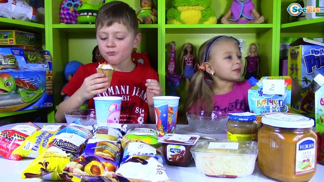 Челлендж Мороженое с Квашеной Капустой и Рыбой Видео для детей ICE CREAM CHALLENGE