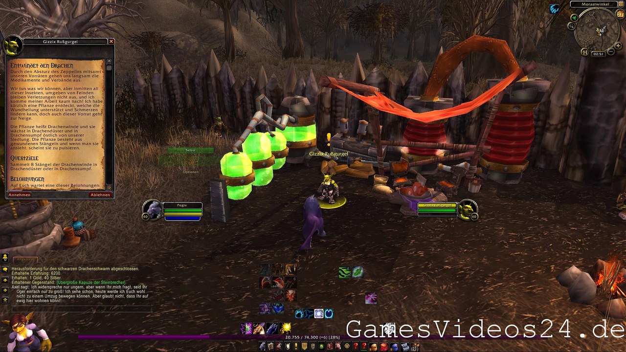World of Warcraft Quest: Entwindet den Drachen