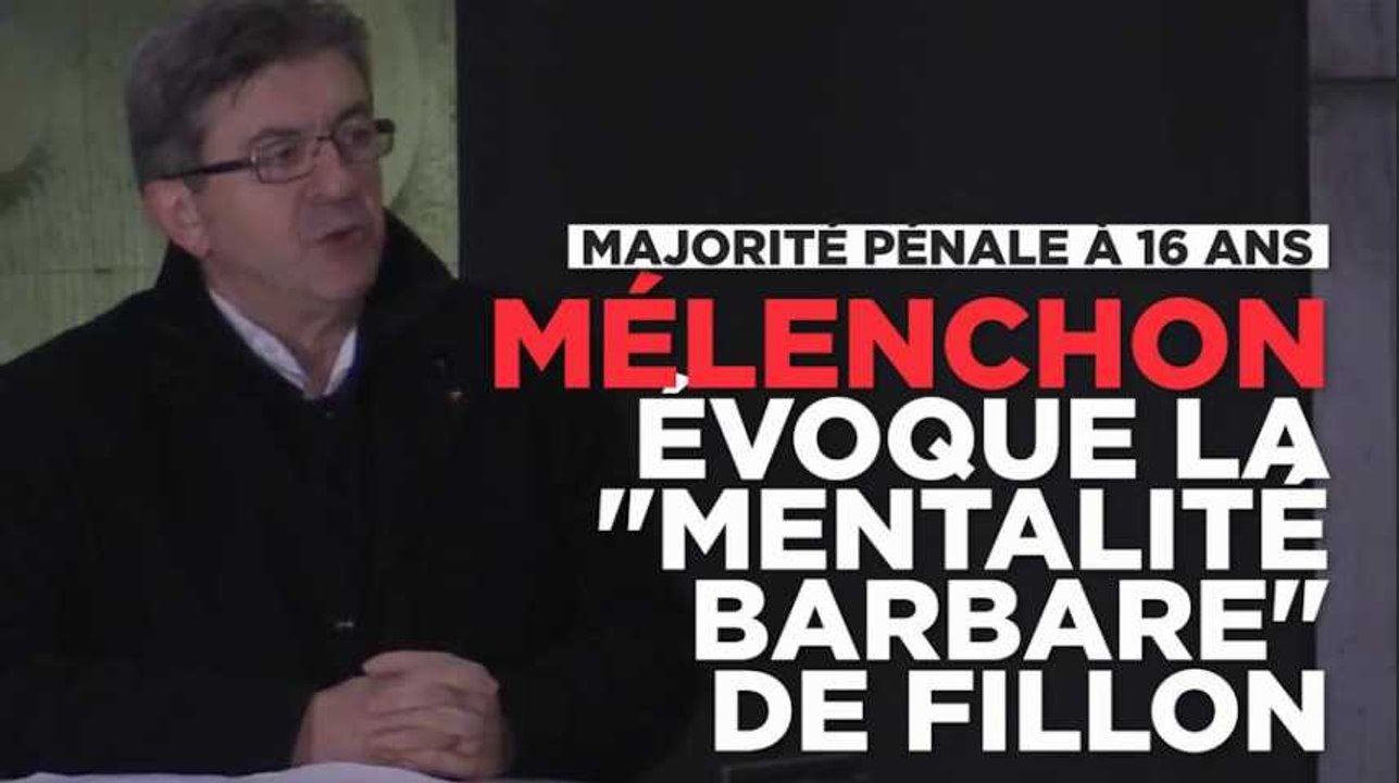 Contre la majorité pénale de Fillon, Mélenchon propose le droit de vote à 16 ans