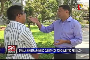 Zavala ratificó respaldo a ministra Ana María Romero