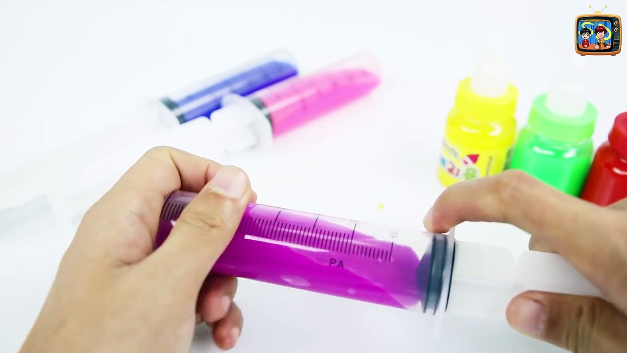 Cómo hacer Jeringa de Gel de Baba de Plastilina de BRICOLAJE Budín, Gelatina en Gomitas