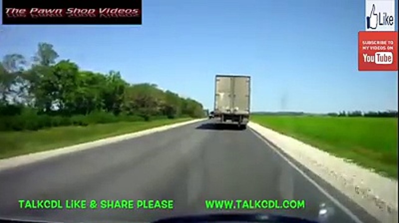 Semi Truck & Car Near Head On Collision