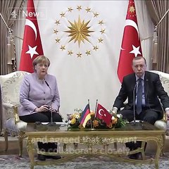 Tayyip Erdogan bowled out Angela Merkel in the art of diplomacy and leadership.