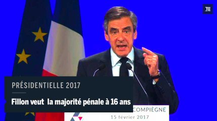Fillon veut abaisser la majorité pénale à 16 ans
