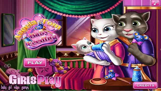 У кошки Анжелы и кота Тома Родился котенок. Малыш Анжелы и Тома. Игра для девочек.