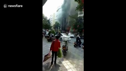 Gas cylinder explodes in China