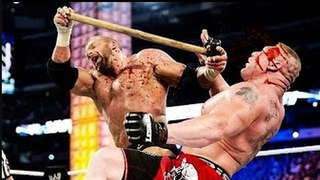 WWE Triple H Bashed Brock Lesnar Head With Sledge Hammer FULL Bloodiest Match NO HOLDS BARRED