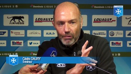 Cédric Daury avant AJ Auxerre - AC Ajaccio