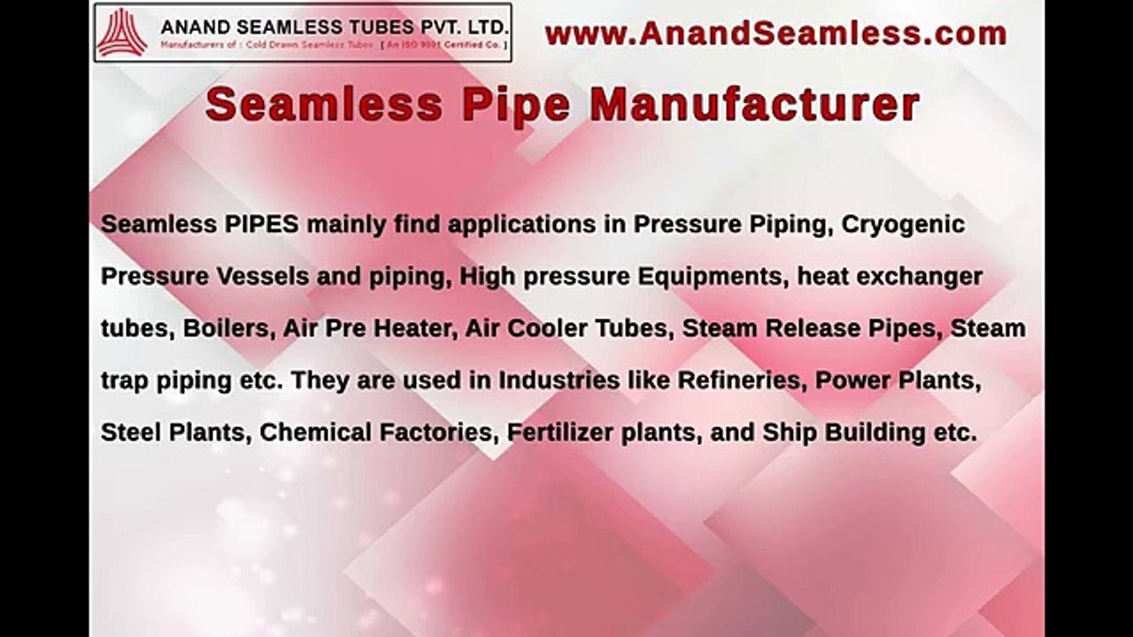 Seamless Pipe Manufacturer