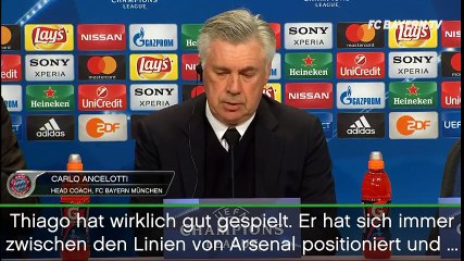 Carlo Ancelotti lobt: Thiagos Leistung? "Perfekt" | FC Bayern München - FC Arsenal 5:1