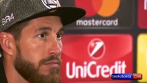 Reacción de Sergio Ramos a la goleada del PSG 4-0 al Barcelona • 2017