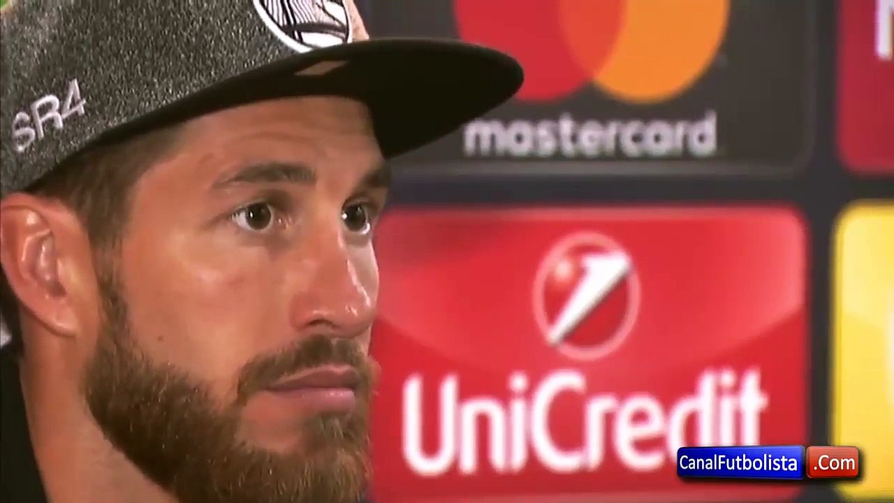Reacción de Sergio Ramos a la goleada del PSG 4-0 al Barcelona • 2017