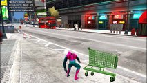 Shopping Cart Cars Cartoon for Kids! Spiderman Colors & Nursery Rhymes Songs