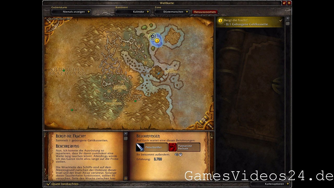 World of Warcraft Quest: Bergt die Fracht!