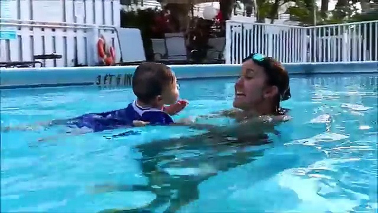 Baby Swimming - Puppies and Babies 2015 - Funny Dogs and Babies