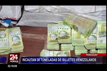 Paraguay: incautan 30 toneladas de billetes venezolanos