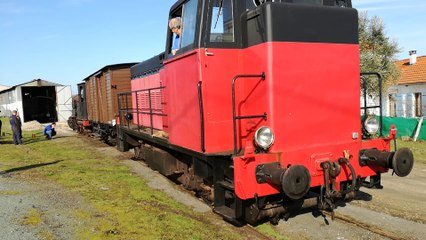 Charente-Maritime, ligne touristique Train des mouettes : l'arrivée de la locomotive à vapeur Borsig