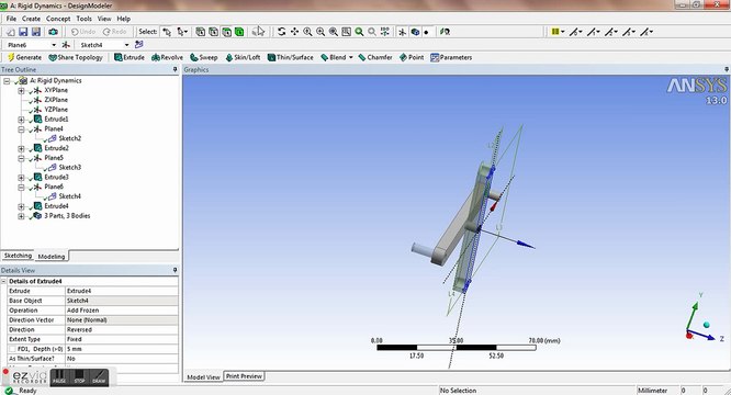 Ansys rigid dynamics tutorial _Scissor Lift Analysis _ Part 1 Assembly in design modeler
