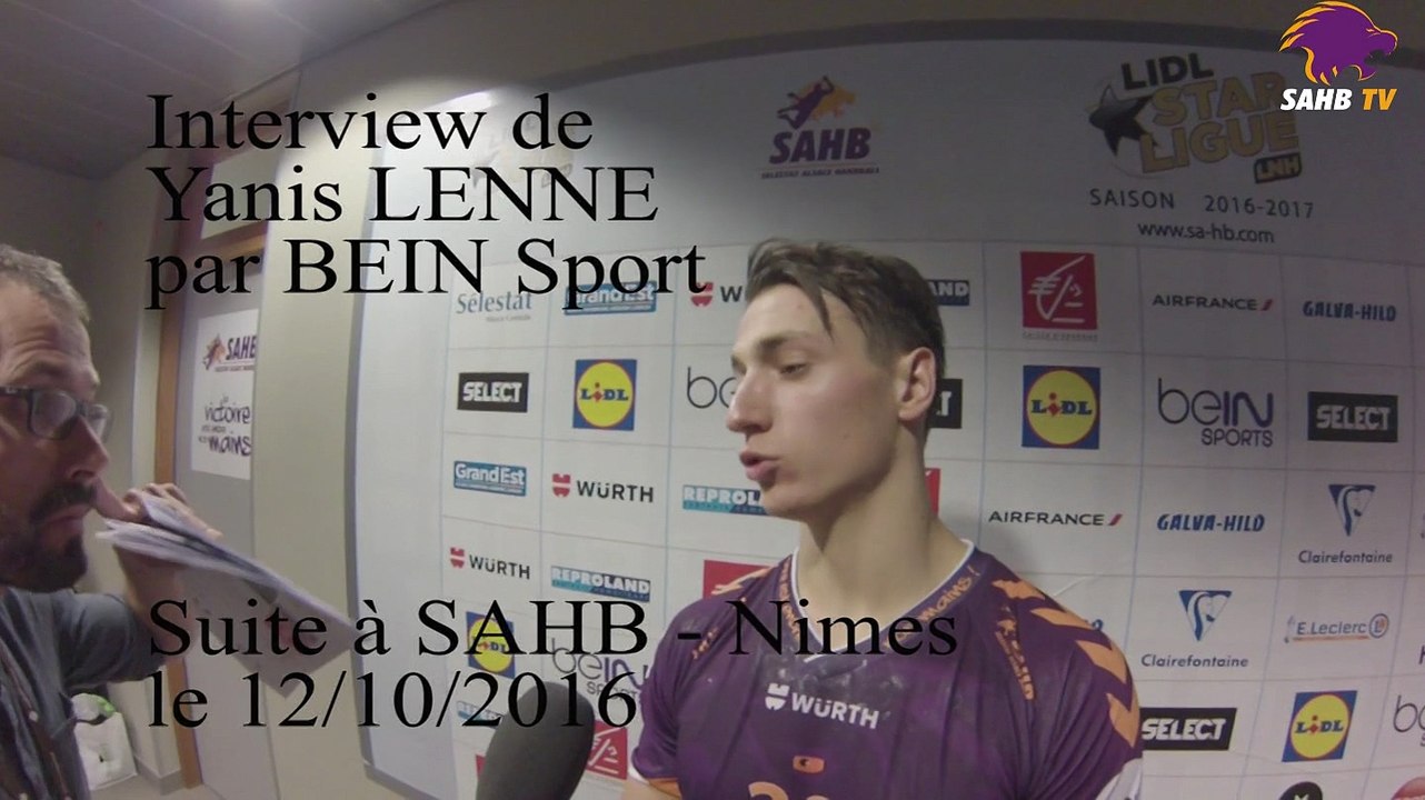 Interview de Yanis Lenne après le match contre Nîmes en octobre dernier