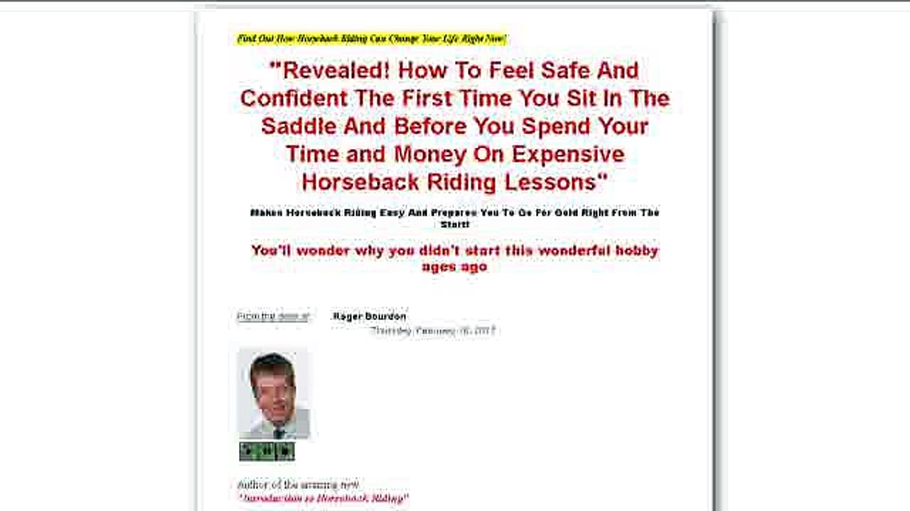 Introduction To Horseback Riding.