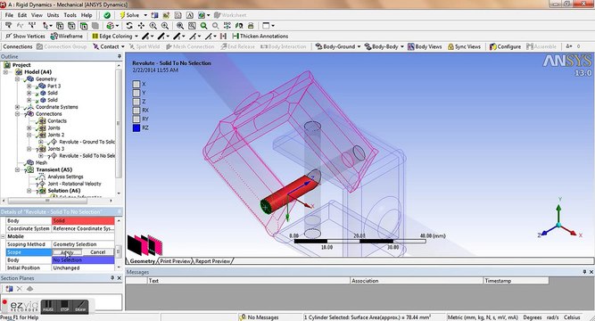Ansys rigid dynamics tutorial _ Universal Joint analysis Part 2