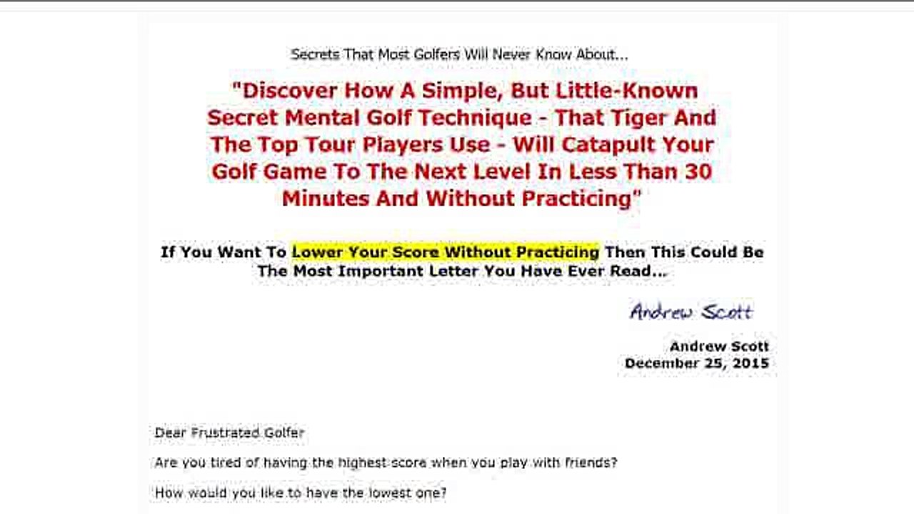 Amazing Golf Mind Platinum Package