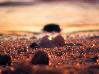 coucher du soleil sur le sable