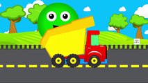 Colors Funny Cartoon Children Nursery Rhymes, Dump Truck Smily Face Balls Colors for Children Kids